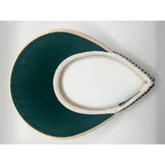 VTG 90s Two Square Fabric Sun Visor W Sweatband OS Made In USA Town Talk Golfing - Picture 6 of 10